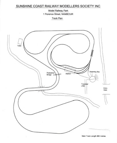 Sunshin Coast Model Railway Park Track Plan